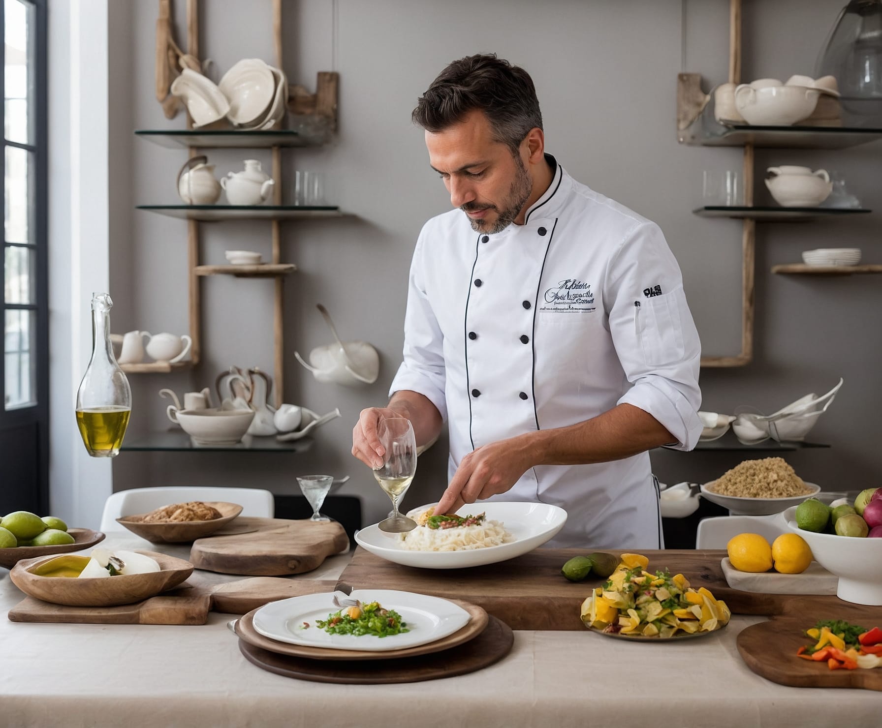 Showcooking innovador de productos gourmet.
